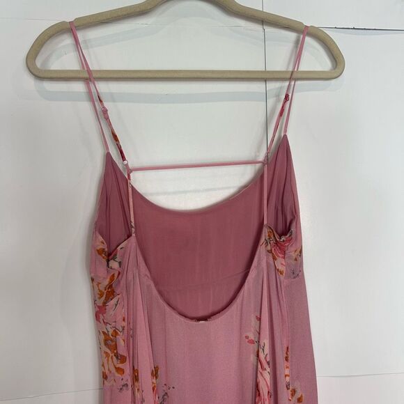 Free People Mini Dress Medium Pink Sleeveless Floral Faded Bloom Sleeveless M - Picture 8 of 16